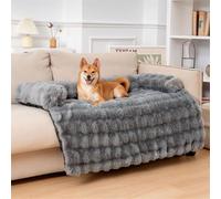 Generico Fuzzy Calming Dog Sofa Bed Mat,Washable Dog Mat for Sofa Protector with Removable Cover,Plush Furniture Protector Couch Bed with Anti-Slip Bottom for Dogs And Cats