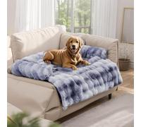 Generico Fuzzy Calming Dog Sofa Bed Mat,Washable Dog Mat for Sofa Protector with Removable Cover,Plush Furniture Protector Couch Bed with Anti-Slip Bottom for Dogs And Cats