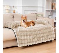 Generico Fuzzy Calming Dog Sofa Bed Mat,Washable Dog Mat for Sofa Protector with Removable Cover,Plush Furniture Protector Couch Bed with Anti-Slip Bottom for Dogs And Cats