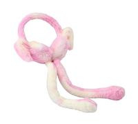 Genérico Fuzzy Paraorecchie 3D 3D per orecchie invernali antivento protezione per le orecchie in peluche regolabile, comfort con isolamento termico, Polvere gialla colorata, Consulte la descripción
