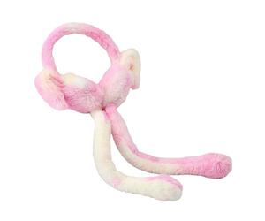 Genérico Fuzzy Paraorecchie 3D 3D per orecchie invernali antivento protezione per le orecchie in peluche regolabile, comfort con isolamento termico, Polvere gialla colorata, Consulte la descripción