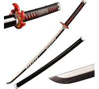 Generico Fyrescosplay Sword Katana in Bambù per Cosplay Kamado Tanjirou - Spada Decorativa Anime, Lama Non Affilata