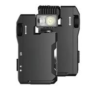 Generico G5 Rechargeable EDC Flashlight,400 Lumens Dual Light Sources Mini Flashlight with RGB Light, KeychainFlashlight Rechargeable for Home Camping Emergency (Black)
