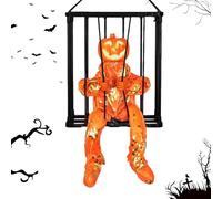 Generico Gabbia del Prigioniero di Halloween - Oggetti di Scena per Decorazioni di Halloween - Gabbia del Prigioniero spettrale, Decorazione Horror di attivata dal Movimento urlante per Bambini Adult