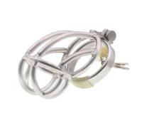 Generico Gabbia Fitness Leggera in Acciaio Inossidabile per Uomo in 3 Misure, Design Traforato per Una Facile Pulizia e manutenzione-ITRZ27 (50mm)