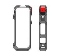 Generico Gabbia per conigli in alluminio Custodia protettiva Per Insta360 X5, Supporto adattatore multifunzionale per l'espansione del telaio in metallo con copertura dell'obiettivo