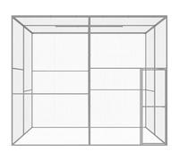 Generico Gabbia per Gatti 3x3x2,5 m in Acciaio Zincato,Argento,93.28kg,146361