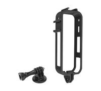 Generico Gabbia protettiva per Insta360 X5, Staffa di ripresa della fotocamera Staffa di ripresa del paesaggio Supporto adattatore di espansione di dissipazione di calore (Nero verticale)