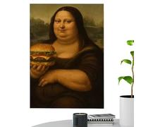 Generico Gallery Picture - Funny Antique Style Decor, Surreal Period Masterpiece Illustration with Vibrant Colors, Textured Art Workpiece, Ideal for Workplace Lobby Apartment Hallway