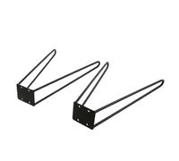 Generico Gambe For Mobili Pieghevoli In Metallo Da 2 Pezzi Da 50 Cm | Gambe in metallo pieghevoli a forma di pattino da 50 cm for comodino, scrivania e tavolo