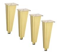 Generico Gambe Per Mobili Nere Da 10 Cm, Set Di 4 Piedini Regolabili Per Scrivania/cassettiera/divano, Gambe Di Ricambio In Lega Di Alluminio Resistente(Gold,20cm)