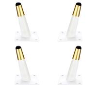 Generico Gambe per Mobili Piedini per Tavolo Conici 4 Pezzi Acciaio Laminato A Freddo Vernice Spray Color Oro Bianco. Altezza Piedini per Divano: 10-15 cm. Piedini per Mobile: 12 cm/4,7".