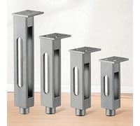Generico Gambe Per Mobili Resistenti Parti Ricambio Divani, Facili Da Installare, Grigie Con Viti, Piedini Regolabili Mobili Da Bagno, Per Letto/cassettiera(10cm(4pcs))