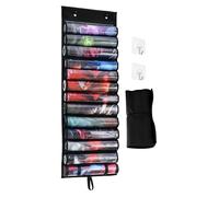 Generico Game Mat Holder - Hangable Organizer Bag, Transparent Slot Storage, Vertical Wall Mount Rack, Space Saving Door Hanging System, Collection Display, Clear Pocket Station | For Gamers