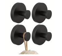 Generico Ganci a ventosa dorati - Impermeabili, facili da installare for doccia, bagno, cucina e altro - Reggono fino a 15 libbre - Perfetti for gli asciugamani(Black,4pcs)