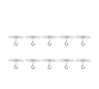 Generico Ganci adesivi da soffitto senza foratura for appendere luci, piante, giostrine for bambini o tende, ganci ad occhiello resistenti for decorazioni for interni(Transparent-10PCS)