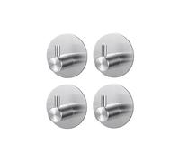 Generico Ganci da parete adesivi 4 pezzi Gancio portasciugamani in acciaio inossidabile impermeabile for supporto for accappatoio, cappello, for bagno, camera letto, cucina(Silver)