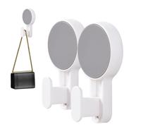 Generico Ganci Da Parete Adesivi -Adesivi Da 2 Pezzi | I Utili Senza Foratura Per Bagno, Cucina E Doccia | Supporto Da Parete Per Vestiti,Gioielli, Chiavi E | Adesivo Forte, Montaggio Fac