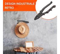 Generico Ganci In Ghisa - Gancio Strumenti Vintage Forma Pinza - Attaccapanni Decorativo Da Parete,Per Proprietari Di Casa Falegnami Garage Officina Agricoltori Capanno Attrezzi Cantina