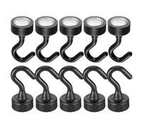 Generico Ganci magnetici - 10 pezzi resistenti senza supporto per trapano | Forti ganci magnetici da parete per cucina, bagno, camera da letto, frigorifero, nave da crociera, aula, armadietto, corona,
