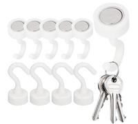 Generico Ganci Magnetici Ad Alta Resistenza - 10 Pezzi per Montaggio a Parete, Ganci in Metallo Extra Resistenti | Cucina Bagno Frigo Garage Casa Scuola Armadietto Ghirlanda Asciugamano Attrezzi