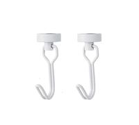 Generico Ganci magnetici da 6 pezzi terrestri Magneti extra con gancio compatibili for appendere(White)