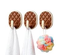 Generico Ganci per asciugamani adesivi resistenti - 8x6x2,5 cm Ganci per bagno senza foratura, Supporti adesivi per carichi pesanti, per pareti e porte, Porta asciugamani, Toilette per bagno Uso dome