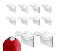 Generico Ganci Per Cappelli | 10 Pezzi Display Adesivo - Portacappelli Da Parete | Per La Casa Il Guardaroba L'Ingresso La Camera Da Letto E La Stanza Degli Attrezzi