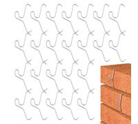 Generico Ganci Per Pareti In - 24 Pezzi Ganci In Acciaio Inossidabile Senza Trapano - Uncini Morsetti E Supporti Per Calze Da Appendere Alla Parete,Per Corone Piante Ghirlande Immagini