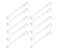 Generico Ganci per Vasi da Piante in Plastica Bianca 35 Cm di Diametro, Set da 10 Pezzi, Supporti Sospesi per Fioriere da Esterno e Interno, Portavasi da Parete Resistenti per Giardino