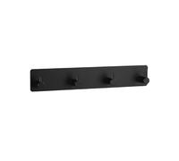 Generico Gancio autoadesivo da parete in acciaio inossidabile 3M Gancio universale for asciugamano Giacca Chiave Gancio robusto Gancio universale Accessori for il bagno di casa(Black-4 Hook)