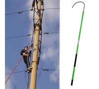Generico Gancio di Soccorso Isolato per elettricisti e Vigili del Fuoco - 43 cm, Strumento di Sicurezza in Fibra di Vetro per scuole, centrali elettriche e Uso di Emergenza, Presa migliorata e Maggio