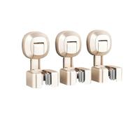 Generico Gancio for scopa a parete con clip for a ventosa, compatibile for cucina, WC, bagno, organizzazione, portautensili for la pulizia(Beige 3 PCS)