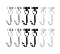 Generico Gancio magnetico da 12 pezzi, appendiabiti cucina rotanti con magnete frigorifero compatibile for la casa