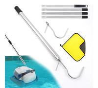 Generico Gancio per Cestello Skimmer Piscina | Gancio Esteso per Pulizia Piscine,Attrezzo Ergonomico per Recupero Cestello per Casa Spiaggia Giardino