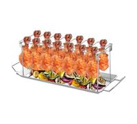 Generico Gancio per Cosce di Pollo | Griglia per Arrostire Cosce di Pollo - Supporto Pieghevole in Acciaio Inox Accessori Barbecue per Picnic Cottura all Aperto Campeggio Giardino