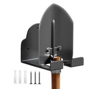 Generico Garage Hooks, Shovel Hanger, 7.8x5.71x0.39 Inches Heavy Duty Holder Mounted Bracket, Stand Storage Shelf for Laundry, Yard, Shop, Apartment, Kitchen Organization, Easy to Install, Black