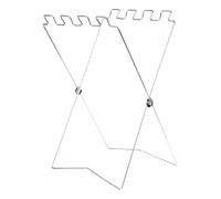 Generico Garbage Bag Holder Frame, Foldable Trash Bag Stand, Portable Iron Waste Bracket Rack, Outdoor Use, Ideal for Camping Weeding Parties, 22.05x12.6 Inches, Black White Color, 1 Piece
