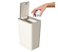 Genérico Garbage Can With Lid, Wastebasket Compact 10L Dustbin, Kitchen Trash Can Wastebasket For Dorm Corner Bedroom Indoor Sink Home Bathroom Toilet Workplace