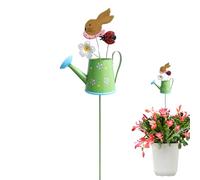 Generico Garden Decorative Stakes - Metal Yard Art Watering Can Shaped, Patio Decorative Stakes | For Easter Spring Outdoor Yard Patio Porch Lawn Flower Bed