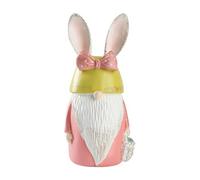 Generico Garden GNOME - 8.66 inch Resin Easter Bunny Figurine | Cute Bunny GNOME with Bow And Ears, Outdoor Lawn Decoration for Spring Home Yard, Patio Indoor And Table Centerpiece