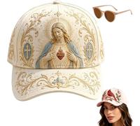 Generico Garden Morning Baseball cap, Adjustable Cotton Hummingbird Flowers Baseball Hat, Women's Sparkle Washed Botanical Sun Hats