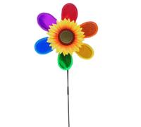 Generico Garden Spinner - Metal Sunflower 40cm | Reflective Rainbow Windmill, Outdoor Yard Decor for Lawn Patio Farm Orchard Pool Garden Bird Display Use