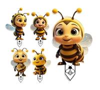 Generico Garden Stakes Decor - 2D Adorable Rustproof Easy To Install Lovely | Acrylic Garden Honeybee Stakes | Adorable Outdoor Art Decoration, Lovely Lawn Ornament For Flower Pots Farm Patio Terrace