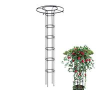 Generico Garden Trellis - 70.87in Umbrella Tower Frame | Garden Climbing Trellis Vines Support Frame for Yard | Vertical Metal Flower Stand Climbing Plants Flowers, PP Coated Steel Black, 1 Pack