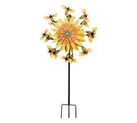 Generico Garden Wind Spinner - Wind Spinners Outdoor | Bee Sunflower Motion Art Winds Sculpture Decor | Yard Windmills For Front Yard Patio Porch Backyard Lawn Holiday Housewarmings