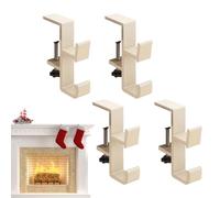 Generico Garland Holder, Adjustable Fireplace Stocking Rack, Heavy Duty Mantel Hanger, Space Saving Fireplace Decor Clip for Home, Apartment, Dorm, or Bedroom, 4.33x1.57x0.79 inches