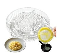 Generico Garlic Ginger Grater Plate with Rotating Grinding Lid | Material Mini Onion Grinder 10x2cm Kitchen Tool | Durable Food Grater for Easy Garlic Paste And Seasoning Prep
