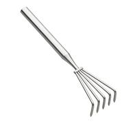 Generico Gartenrechen - Edelstahl Gartenwerkzeug Mit Langem - Metall Gartenhandrechen Für Unkrautjäten Umgraben Einebnen Lockern | Zum Lockern Einebnen Und Umgraben Von Boden Sowie