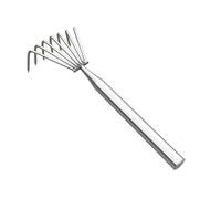 Generico Gartenrechen Für Rasen | Rostfreier Ergonomischer Kultivator - Robuster Metall Rechen Und Handgrubber | Zum Lockern Einebnen Und Umgraben Von Boden Sowie Laubentfernung